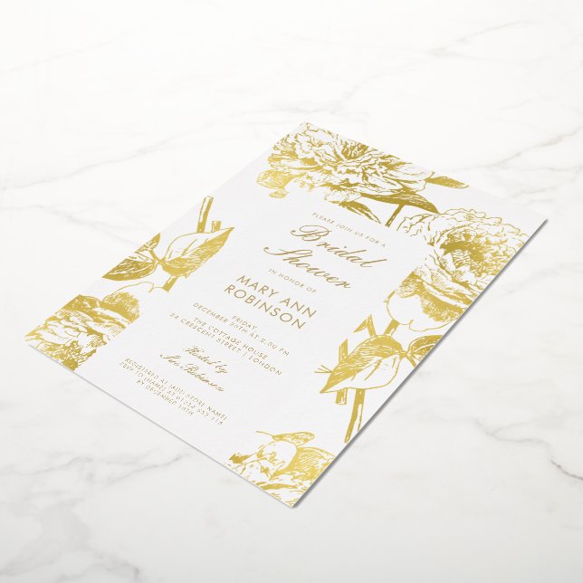 Elegant Gold Floral Bridal Shower (Rotated)
