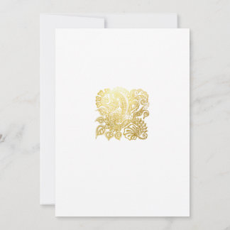 Elegant gold floral bridal shower invitation