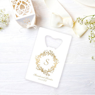 Elegant Gold Floral Monogram Wedding