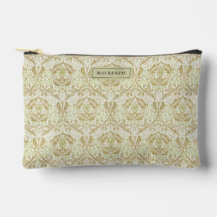 Elegant Gold Floral Pattern Accessory Pouch