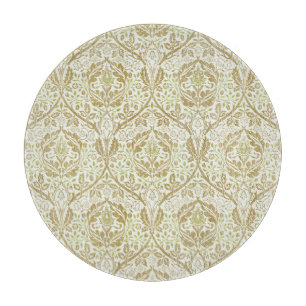 Elegant Gold Floral Pattern Cutting Board