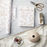 Elegant Gold Floral Pattern Wrapping Paper Sheets<br><div class="desc">Beautiful wispy gold colour floral pattern.  Perfect for all your gift wrapping needs,  including weddings,  bridal showers,  anniversaries,  birthdays,  and Christmas</div>