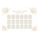 Elegant Gold Floral Peony Wedding Seating