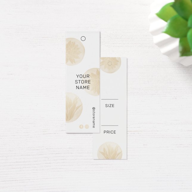 Elegant Gold Floral  Price Tag (Desk)