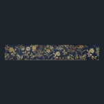 Elegant Gold Flowers Blue Botanical Ruler<br><div class="desc">Elegant golden delicate small garden flowers hand painting navy-blue design, featuring a collection of faux metallic gold and white roses, yellow gold daisies flowers with various golden leaf shapes greenery hand painting, on a dark blue, navy-blue colour background. A special unique botanical nature floral art, great for a spring botanic...</div>