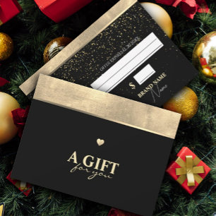 Elegant Gold Foil and Black Gift Certificate