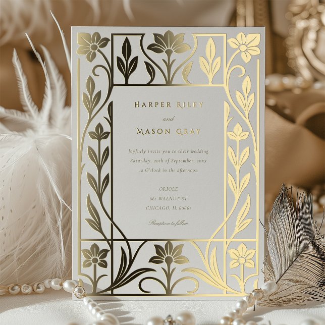 Elegant Gold Foil Art Deco Wedding (Creator Uploaded)