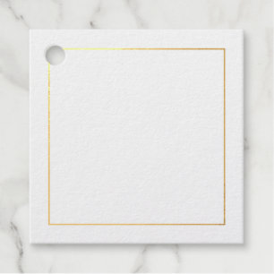 Elegant Gold Foil Blank Favour Tags
