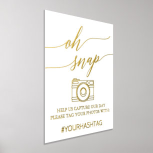 Elegant Gold Foil Calligraphy Oh Snap Prints