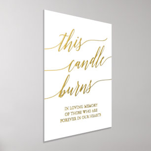 Elegant Gold Foil Calligraphy This Candle Burns Prints