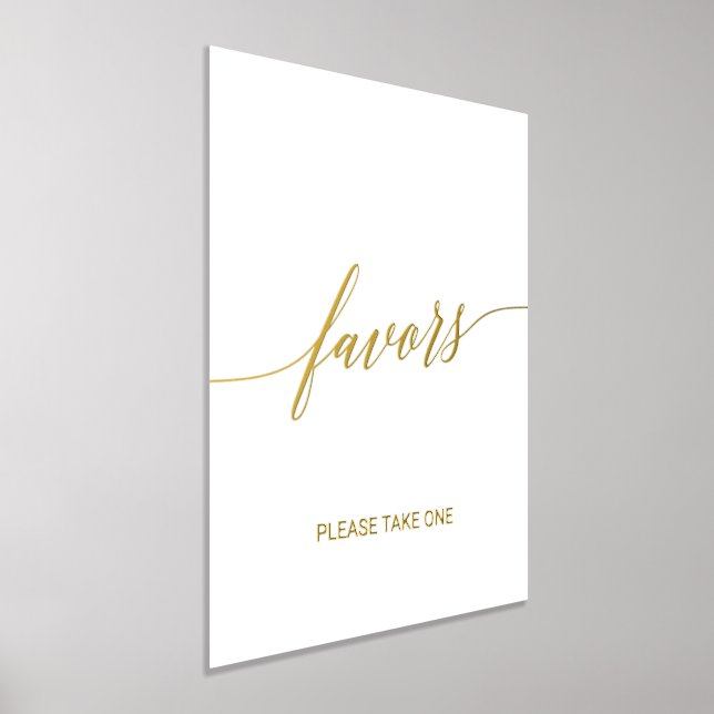 Elegant Gold Foil Calligraphy Wedding Favours Prints (Laydown)