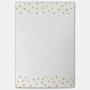Elegant Gold Foil Confetti Dots Post-it Notes
