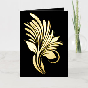Elegant Gold Foil Flourish Greeting Card