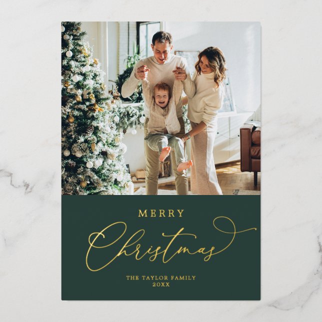 Elegant Gold Foil Merry Christmas (Front)
