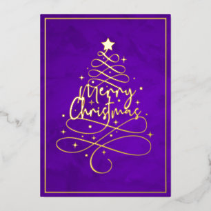 Elegant Gold Foil Merry Christmas
