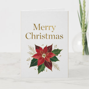Elegant Gold Foil Merry Christmas Card