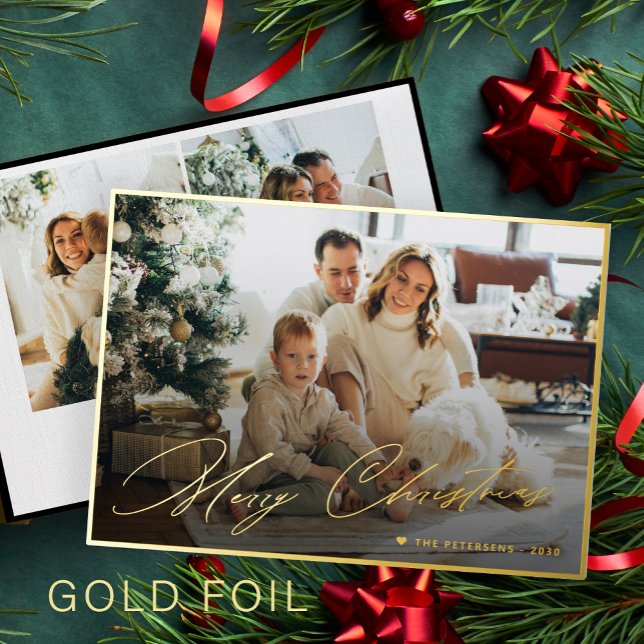 Elegant gold foil Merry Christmas script 3 photo (Creator Uploaded)