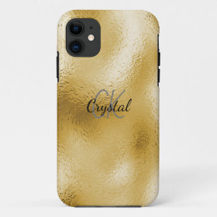 Elegant Gold Foil Monogram Custom Name  Case-Mate iPhone Case