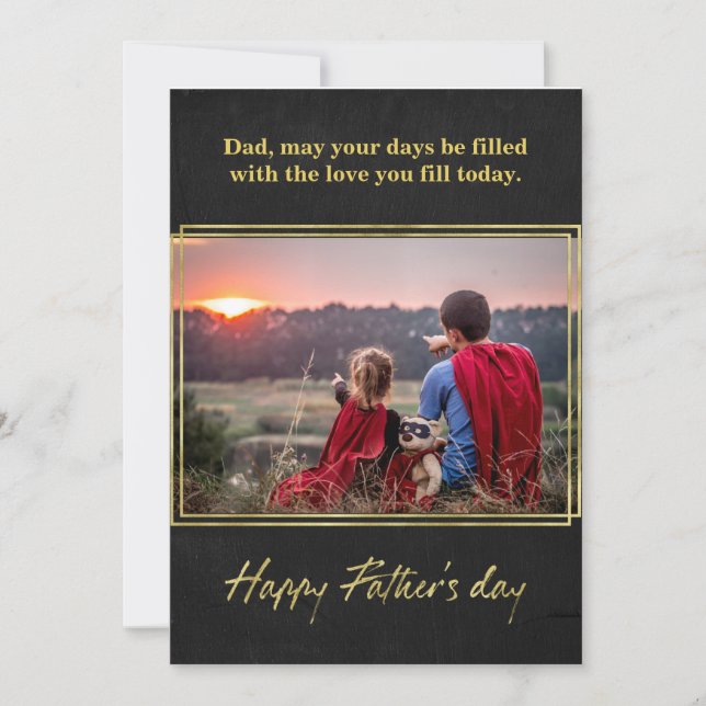 Elegant Gold Foil On Chalk Father's Day Card (Front)