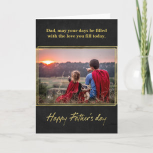 Elegant Gold Foil On Chalk Father's Day Card