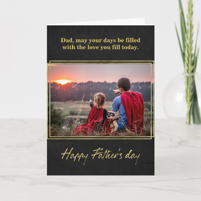 Elegant Gold Foil On Chalk Father's Day Card (Front)