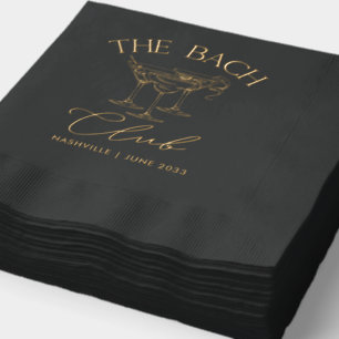 Elegant Gold Foil Stamped Bach Club Custom Napkins