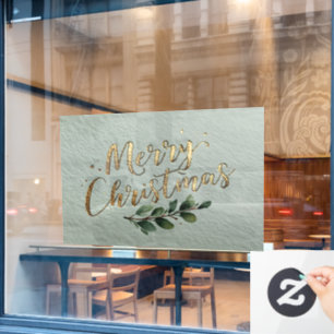Elegant Gold Foil Stamped "Merry Christmas" Script