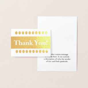 Elegant Gold Foil "Thank You!" Card
