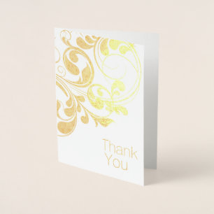 Elegant Gold Foil Thank You Card