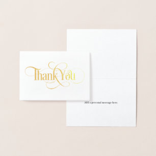 Elegant Gold Foil Thank You Card