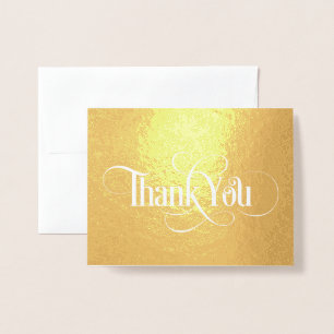 Elegant Gold Foil Thank You Foil Card