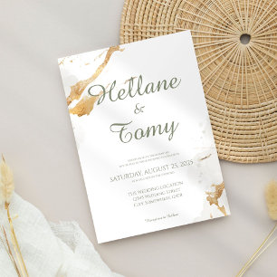 Elegant Gold Foil Wedding Invitation