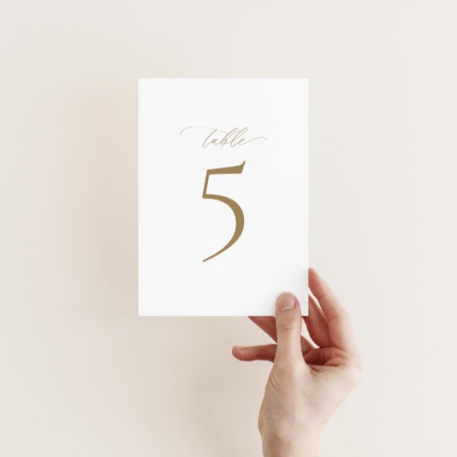 Elegant Gold Foil Wedding Table Number (Creator Uploaded)