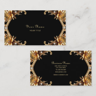 Elegant Gold Frame Business Card