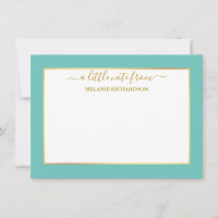 Elegant Gold Frame - Choose Size - Teal