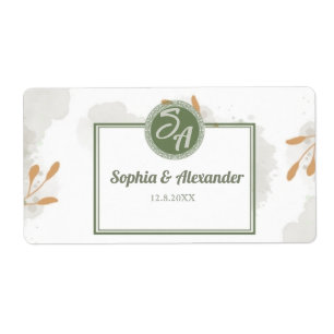 Elegant Gold Frame & Greenery Floral Wedding 