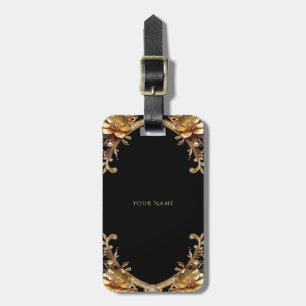 Elegant Gold Frame Luggage Tag
