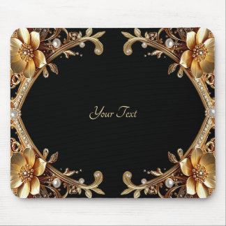Elegant Gold Frame Mousepad