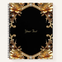 Elegant Gold Frame Notebook