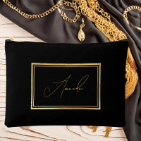Elegant gold frame on black personalised