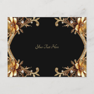 Elegant Gold Frame Postcard