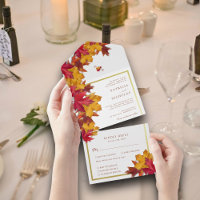 Elegant Gold Frame & Rustic Autumn Charm Wedding