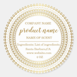 Elegant Gold frame Spa labels 