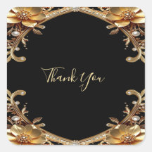 Elegant Gold Frame Sticker