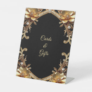 Elegant Gold Frame Tabletop Signs