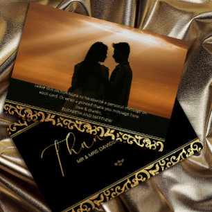 Elegant gold Frame Thank You Card