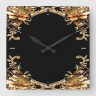 Elegant Gold Frame Wall Clock