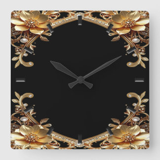 Elegant Gold Frame Wall Clock