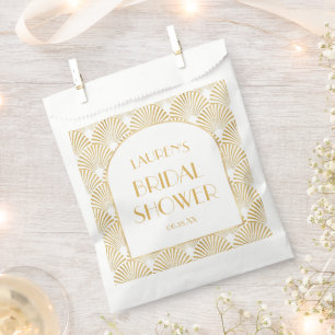 Elegant Gold Geometric Art Deco Bridal Shower Favour Bags