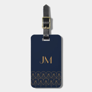 Elegant gold geometric Art Deco design Luggage Tag